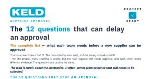 The 12 questions that can delay an electronics supplier approval — KELD supplier approval checklist