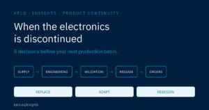When the electronics is discontinued: five decisions before the next production batch, with replace, adapt and redesign paths