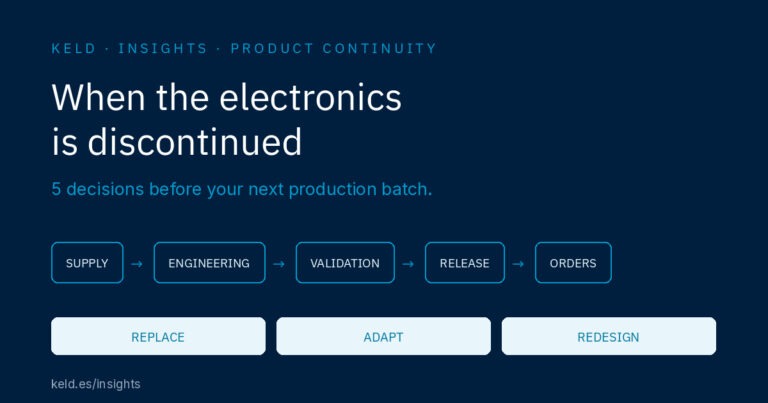 When the electronics is discontinued: five decisions before the next production batch, with replace, adapt and redesign paths
